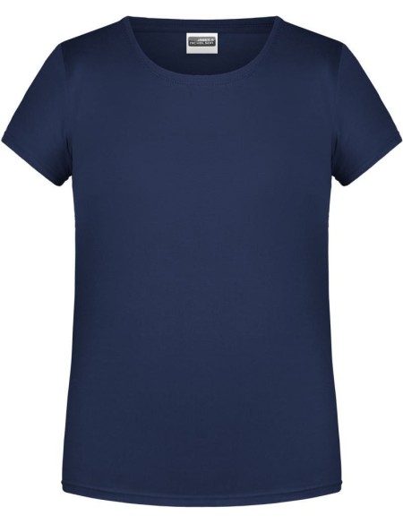 James+Nicholson 8007G Bio-Baumwoll-T-Shirt für Mädchen – Marineblau XL
