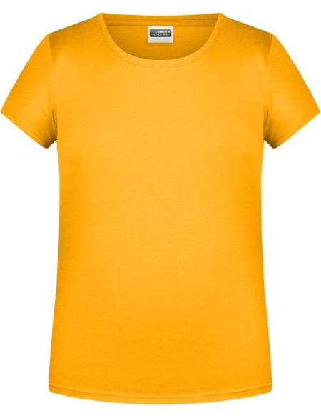 James+Nicholson Mädchen-T-Shirt aus Bio-Baumwolle 8007G – Goldgelb XS