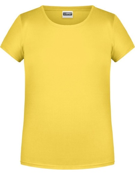 James+Nicholson Mädchen-T-Shirt aus Bio-Baumwolle 8007G – Gelb M
