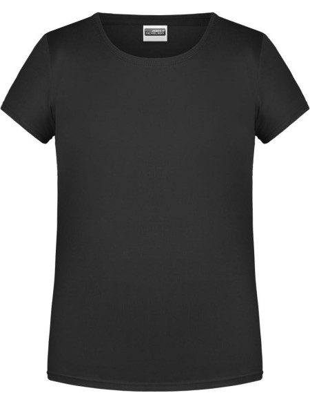 James+Nicholson Mädchen-T-Shirt aus Bio-Baumwolle 8007G - Schwarz M