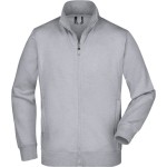 James+Nicholson JN46 Herren-Kapuzenpullover mit Reißverschluss – Grau meliert XL
