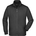 James+Nicholson JN46 Herren-Kapuzenpullover mit Reißverschluss – Schwarz 3XL