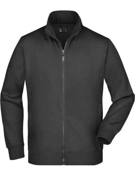 James+Nicholson JN46 Herren-Kapuzenpullover mit Reißverschluss – Schwarz M