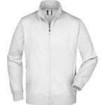 James+Nicholson JN46 Herren-Kapuzenpullover mit Reißverschluss – Weiß L