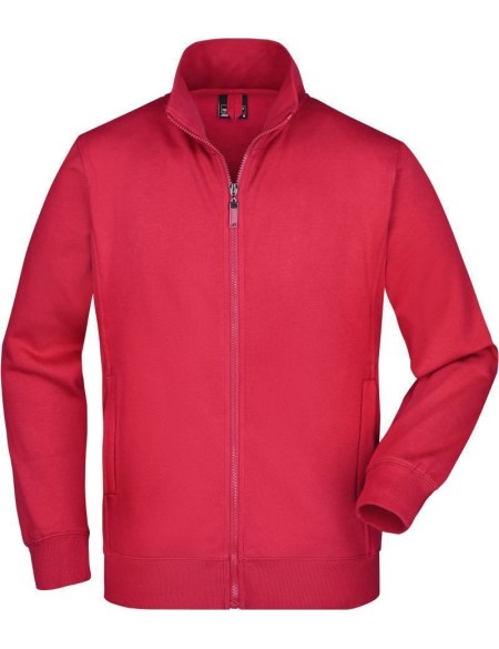 James+Nicholson JN46 Herren-Kapuzenpullover mit Reißverschluss – Rot XL